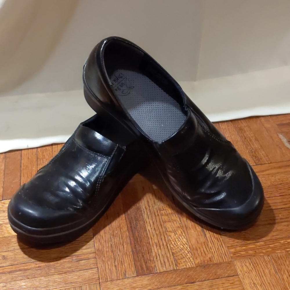 Dansko Vegan Volley Canvas Black Slip On Clogs 42